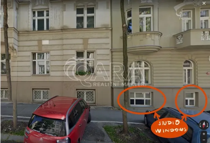 Pronájem bytu 1+kk, Praha - Vinohrady, Mánesova, 53 m2