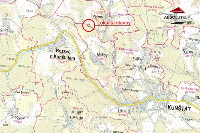 Prodej rybníku, Petrov, 7803 m2