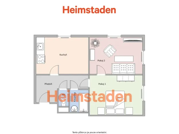 Pronájem bytu 2+1, Ostrava - Poruba, Alšovo náměstí, 58 m2