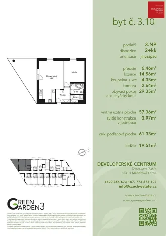 Prodej bytu 2+kk, Mariánské Lázně, Chebská, 61 m2