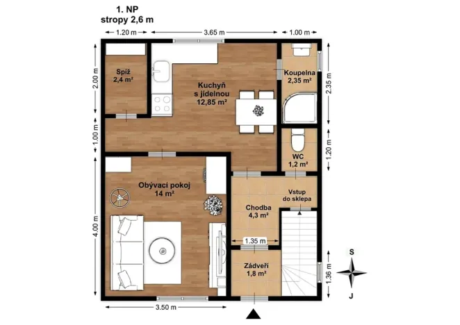 Prodej rodinného domu, Votice, 2. odboje, 82 m2