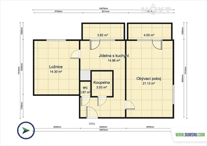 Pronájem bytu 2+1, Olomouc, Lužická, 56 m2