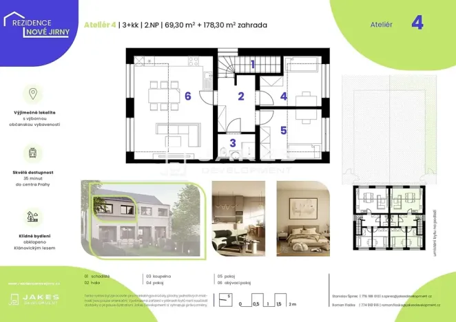 Prodej bytu 3+kk, Jirny, 61 m2