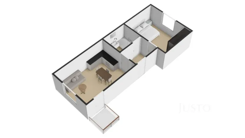 Pronájem bytu 2+kk, Praha - Šeberov, Na proutcích, 45 m2