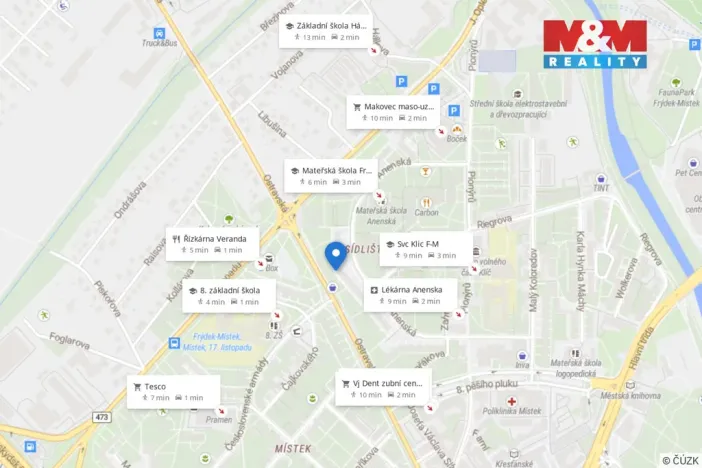 Prodej bytu 3+1, Frýdek-Místek - Místek, Anenská, 77 m2