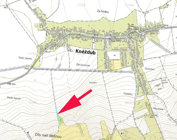 Prodej pole, Kněždub, 1981 m2