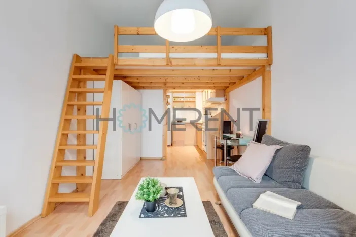 Pronájem bytu 1+kk, Praha - Letňany, Malkovského, 28 m2
