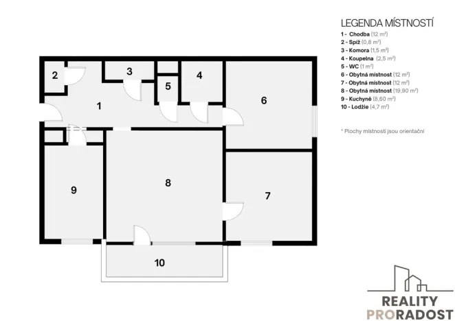 Prodej bytu 3+1, Brno, Švermova, 72 m2
