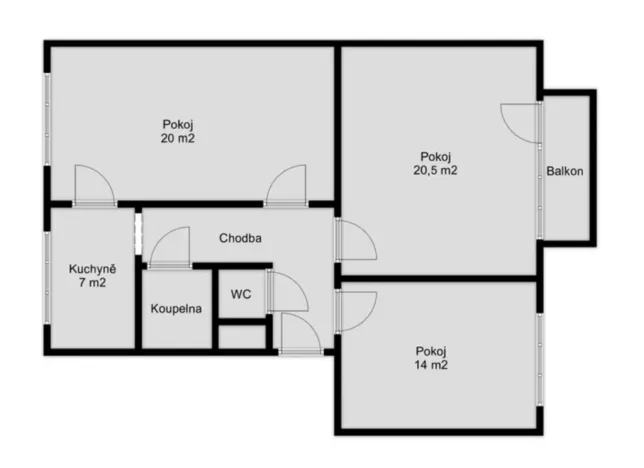 Prodej bytu 3+1, Lahošť, 70 m2