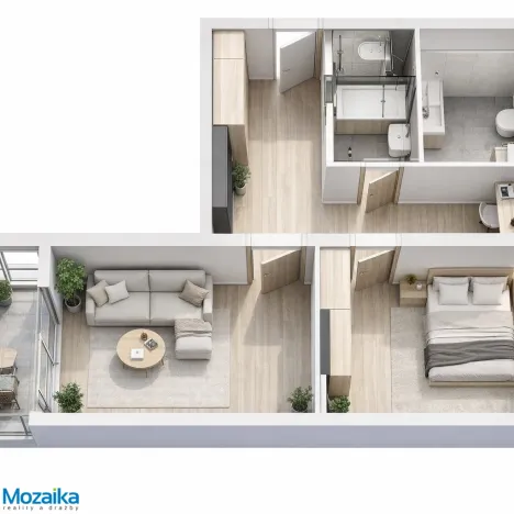 Pronájem bytu 2+1, Praha - Veleslavín, Maříkova, 55 m2