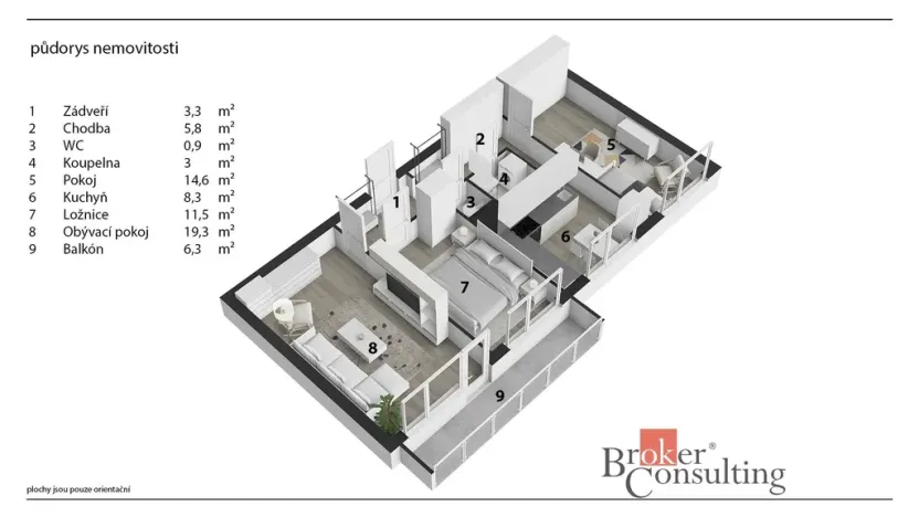 Prodej bytu 3+1, Pardubice - Zelené Předměstí, Anenská, 72 m2