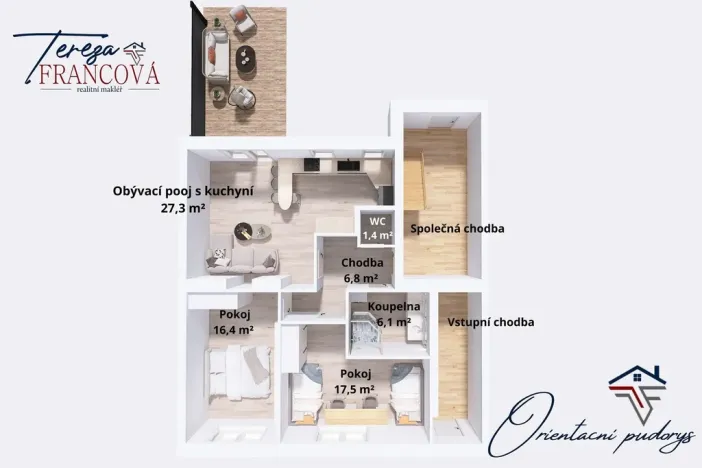 Prodej bytu 3+kk, Prostějov, Tyršova, 74 m2