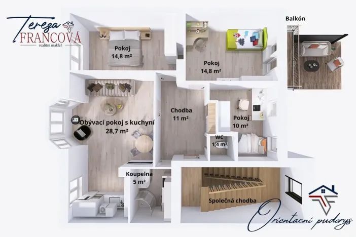 Prodej bytu 4+kk, Prostějov, Tyršova, 85 m2