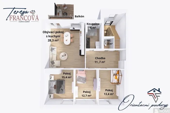 Prodej bytu 4+kk, Prostějov, Tyršova, 88 m2