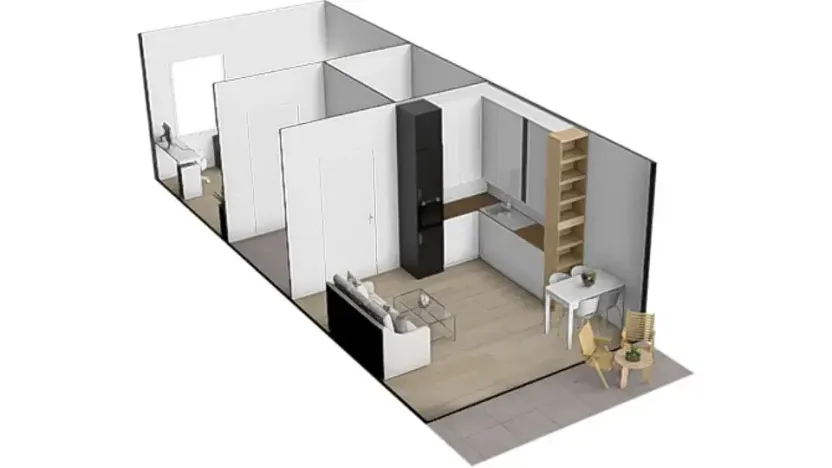 Pronájem bytu 2+kk, Brno, Kuklenská, 49 m2