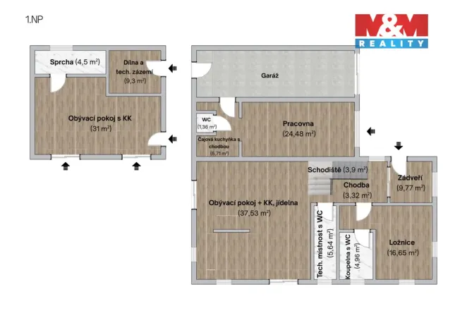 Prodej rodinného domu, Řečany nad Labem, K Tišině, 266 m2