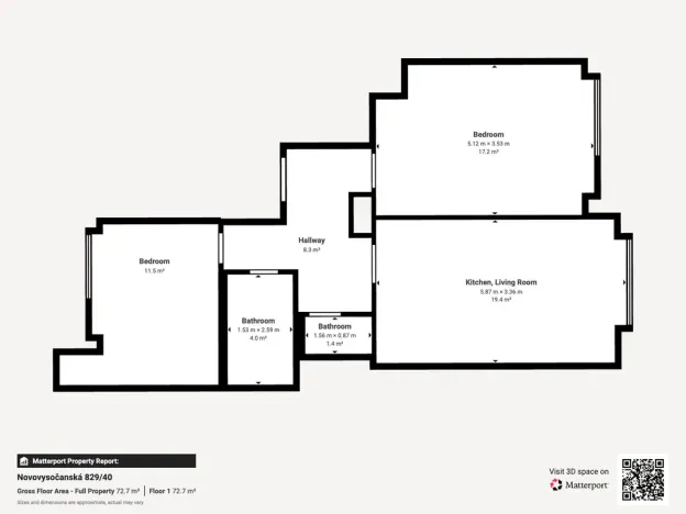 Prodej bytu 3+kk, Praha - Vysočany, Novovysočanská, 73 m2