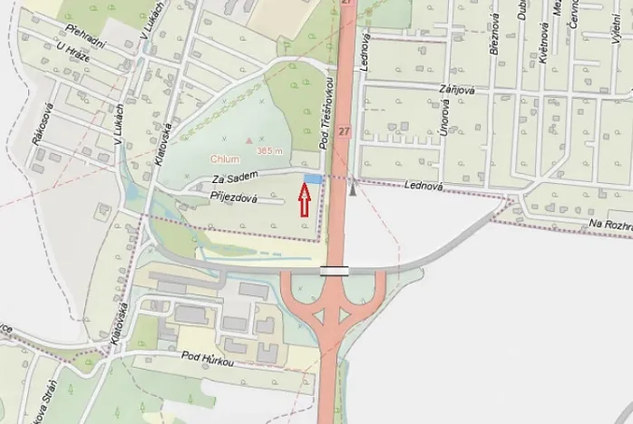 Pronájem zahrady, Plzeň, Za Sadem, 622 m2