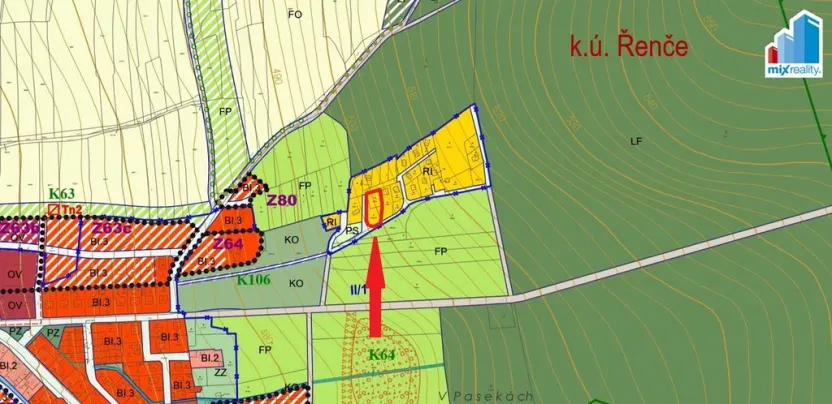 Prodej zahrady, Řenče, 942 m2