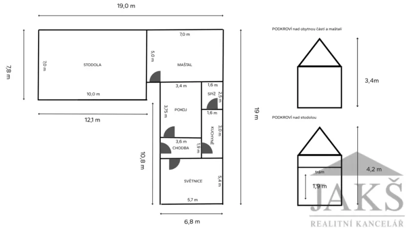 Prodej chalupy, Soběšice - Damíč, 65 m2