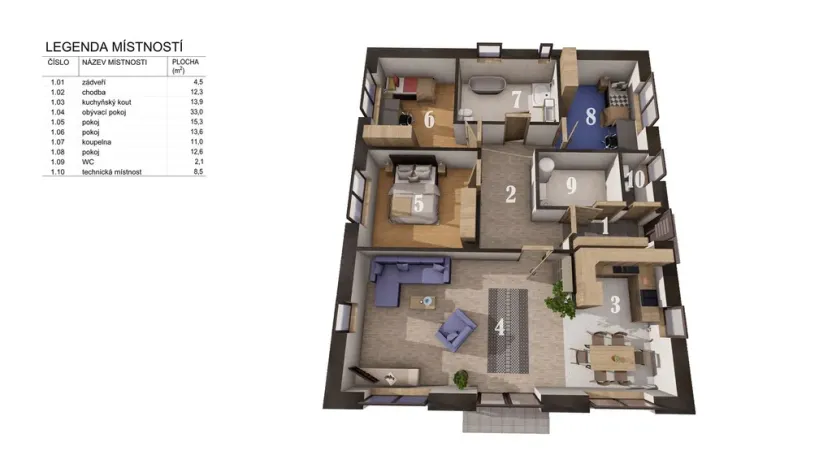 Prodej rodinného domu, Horní Planá, 124 m2