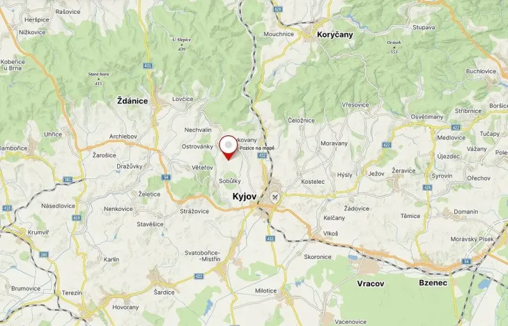 Prodej pole, Ostrovánky, 1633 m2