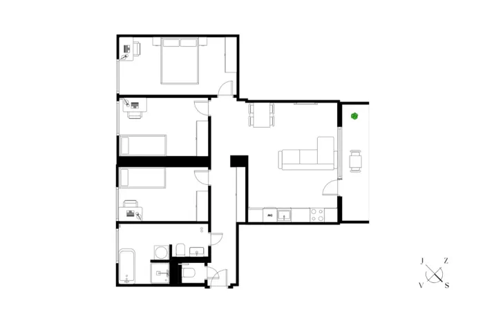 Prodej bytu 4+kk, Praha - Záběhlice, Hrusická, 79 m2