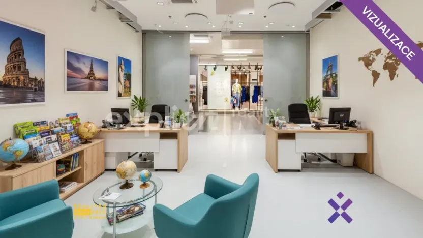 Pronájem obchodního prostoru, Zlín, náměstí Míru, 55 m2