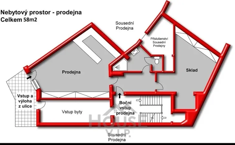 Prodej obchodního prostoru, Harrachov, 58 m2