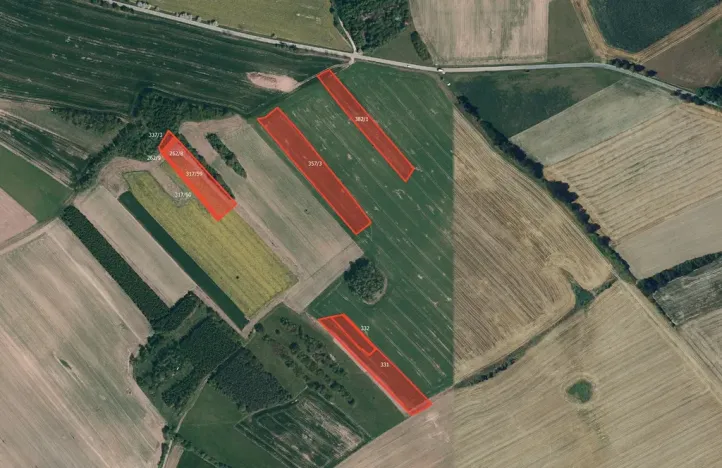 Prodej pole, Milešín, 48066 m2