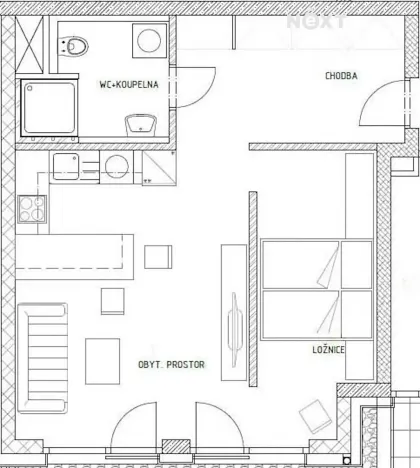 Prodej bytu 1+kk, Zlín, Lešetín I, 47 m2