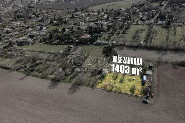 Prodej zahrady, Lhotka nad Labem, 1403 m2