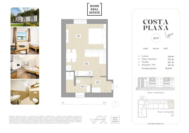 Prodej bytu 1+kk, Černá v Pošumaví, 36 m2