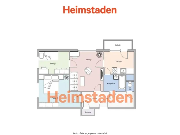 Pronájem bytu 3+1, Havířov - Podlesí, Kosmonautů, 65 m2