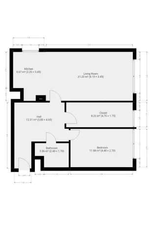 Pronájem bytu 3+kk, Praha - Modřany, Poljanovova, 68 m2