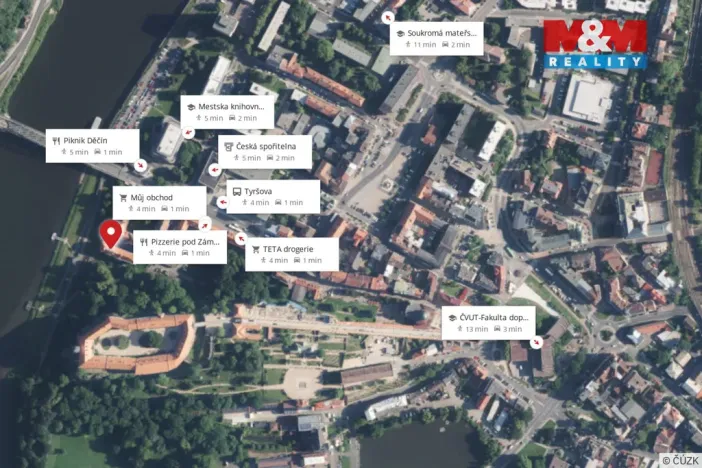 Pronájem bytu 1+kk, Děčín - Děčín I-Děčín, Zámecká, 19 m2