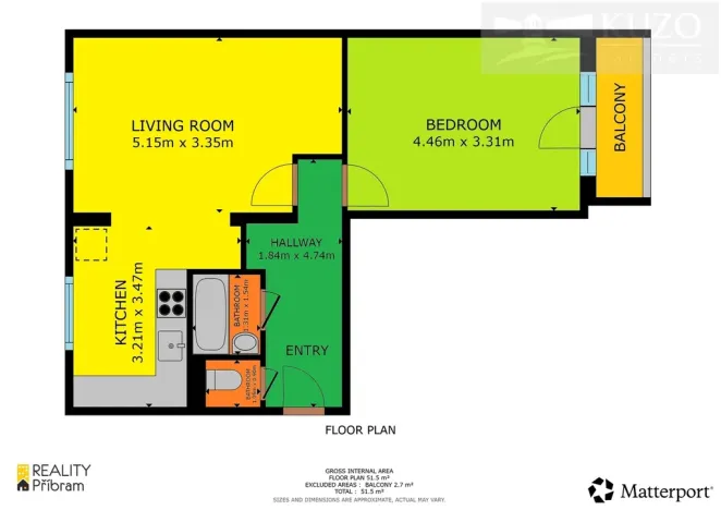 Pronájem bytu 2+kk, Praha, Oravská, 51 m2