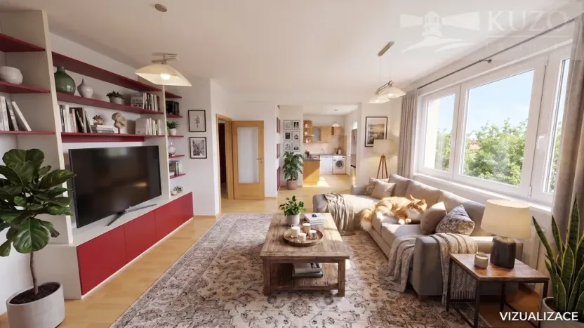 Pronájem bytu 2+kk, Praha, Oravská, 52 m2