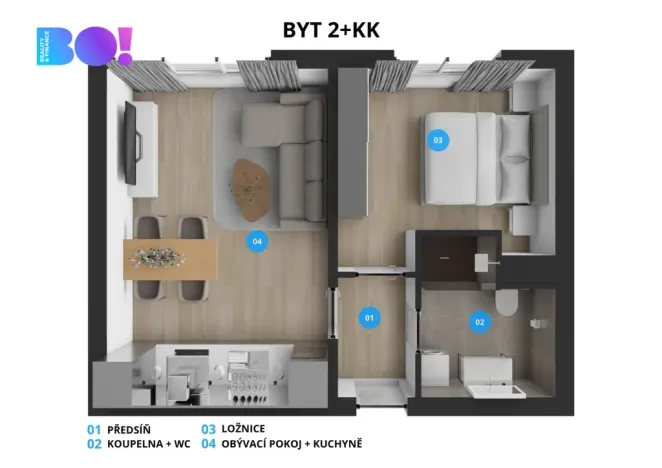 Prodej bytu 2+kk, Opava, Ratibořská, 35 m2