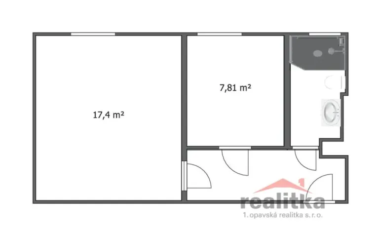 Pronájem bytu 2+kk, Opava - Předměstí, Těšínská, 35 m2