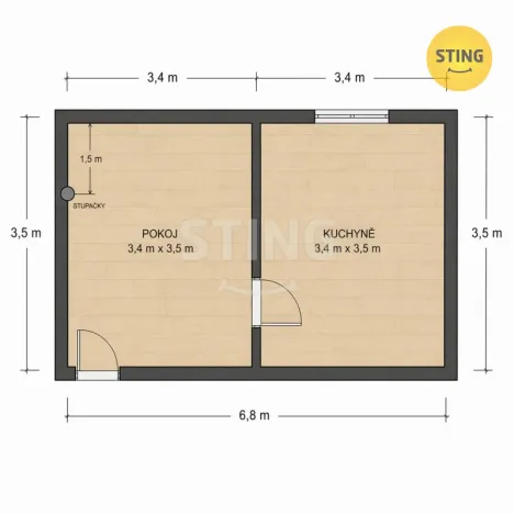 Prodej bytu 1+1, Bruntál, Pionýrská, 23 m2