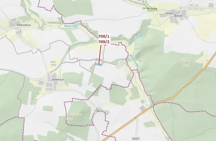 Dražba lesa, Osek, 1823 m2