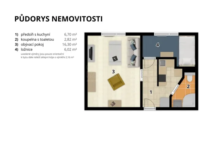 Prodej bytu 1+1, Svoboda nad Úpou, Rýchorské sídliště, 32 m2