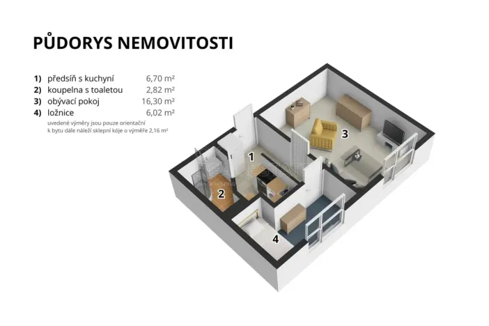 Prodej bytu 1+1, Svoboda nad Úpou, Rýchorské sídliště, 32 m2