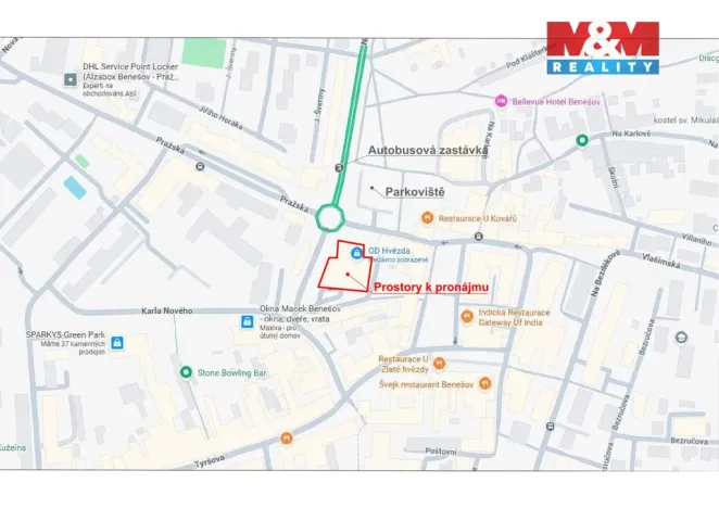 Pronájem obchodního prostoru, Benešov, Vnoučkova, 108 m2