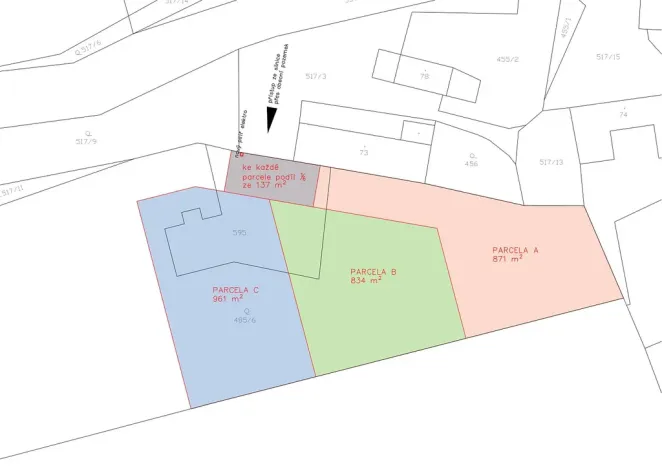 Prodej pozemku, Jenišovice, 871 m2