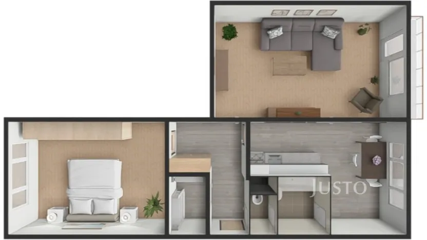 Prodej bytu 2+1, Písek - Budějovické Předměstí, třída Přátelství, 60 m2