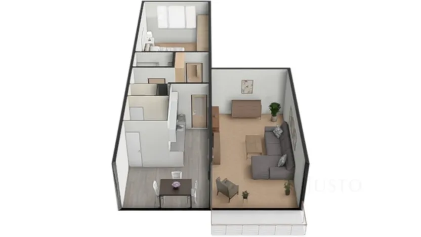 Prodej bytu 2+1, Písek - Budějovické Předměstí, třída Přátelství, 60 m2