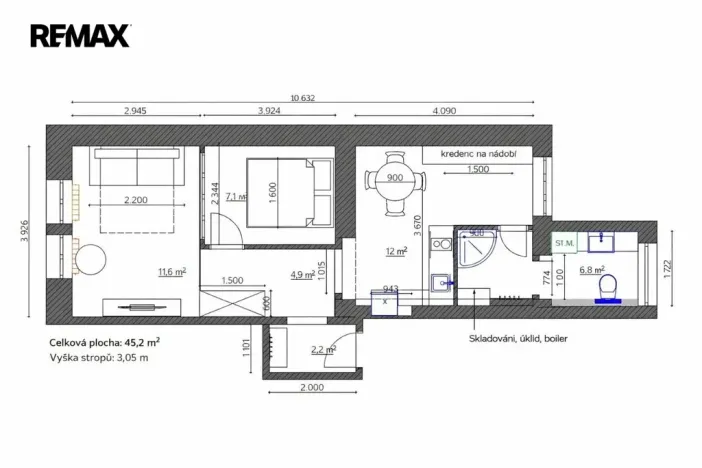 Prodej bytu 2+kk, Karlovy Vary, Bulharská, 44 m2
