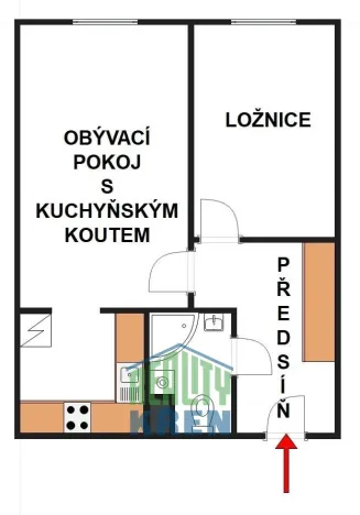Pronájem bytu 2+kk, Praha - Stodůlky, Běhounkova, 43 m2
